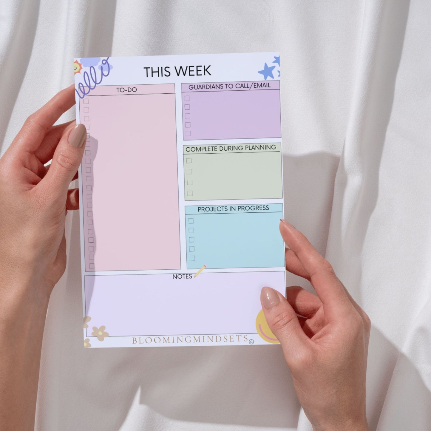 Weekly Teacher Notepad 8.5x11