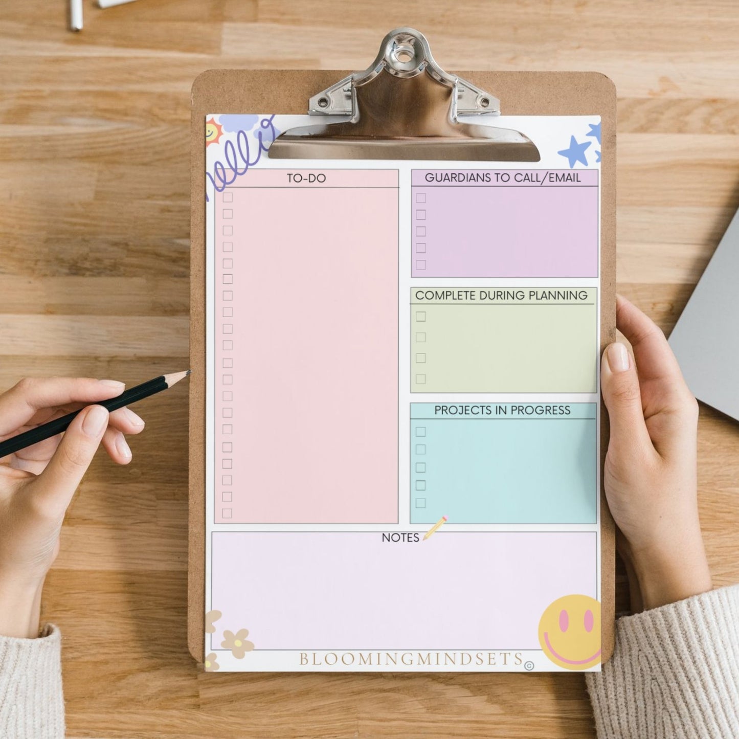 Weekly Teacher Notepad 8.5x11