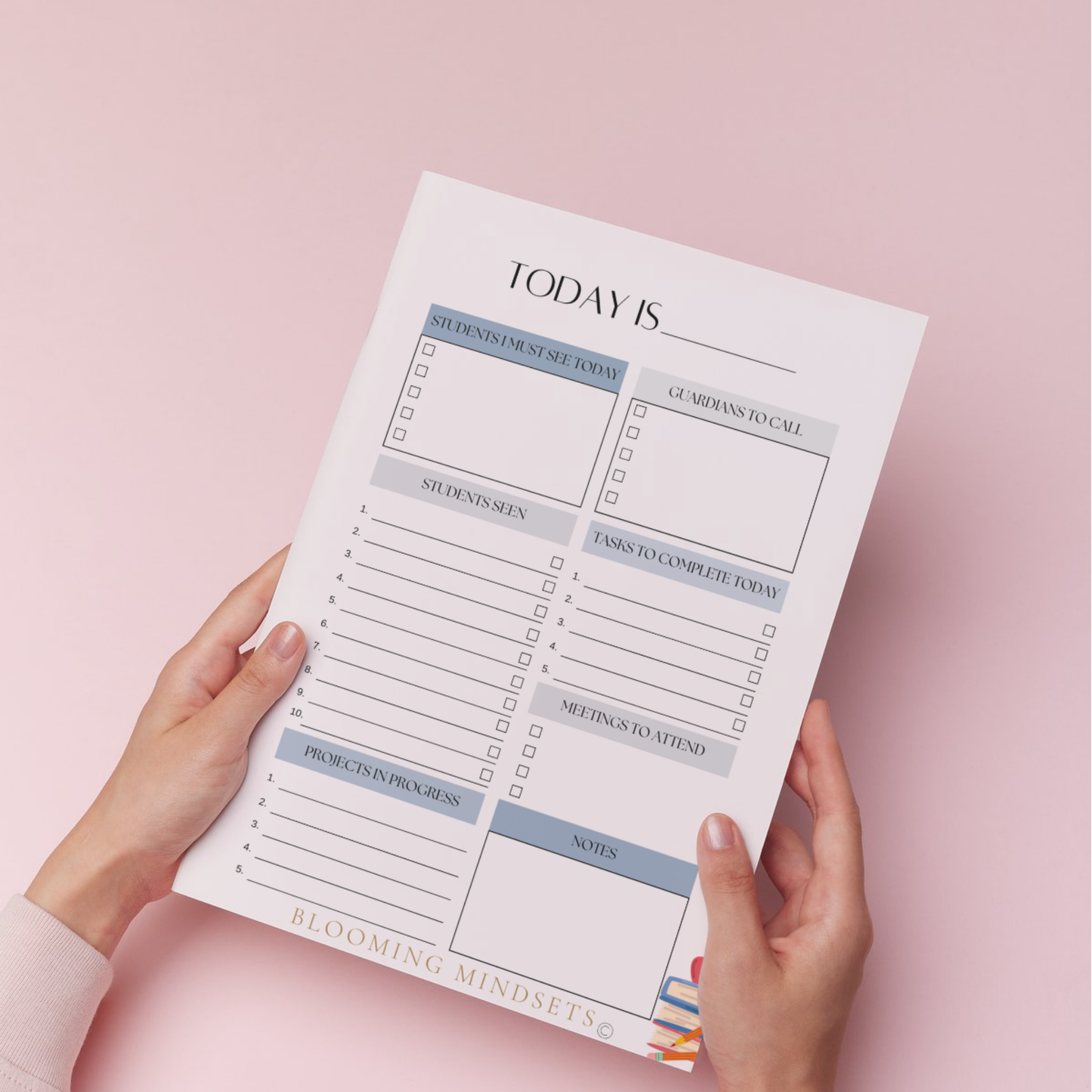 School Counselor Notepad Blue