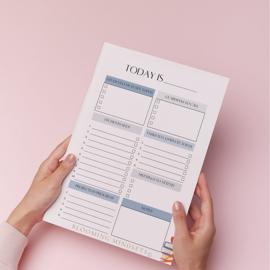 School Counselor Notepad Blue