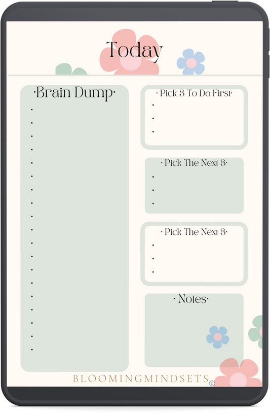 Brain Dump Notepad- Digital Download