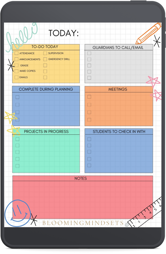 Pre-filled Teacher Notepad-Digital Download