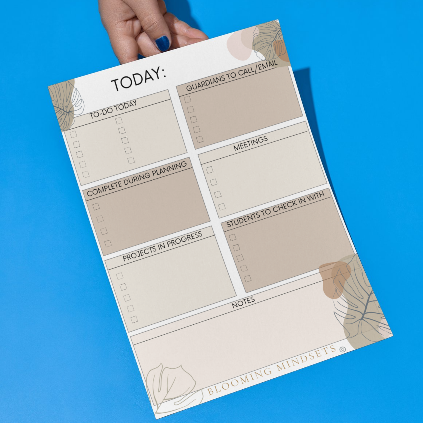 Teacher Notepad Beige