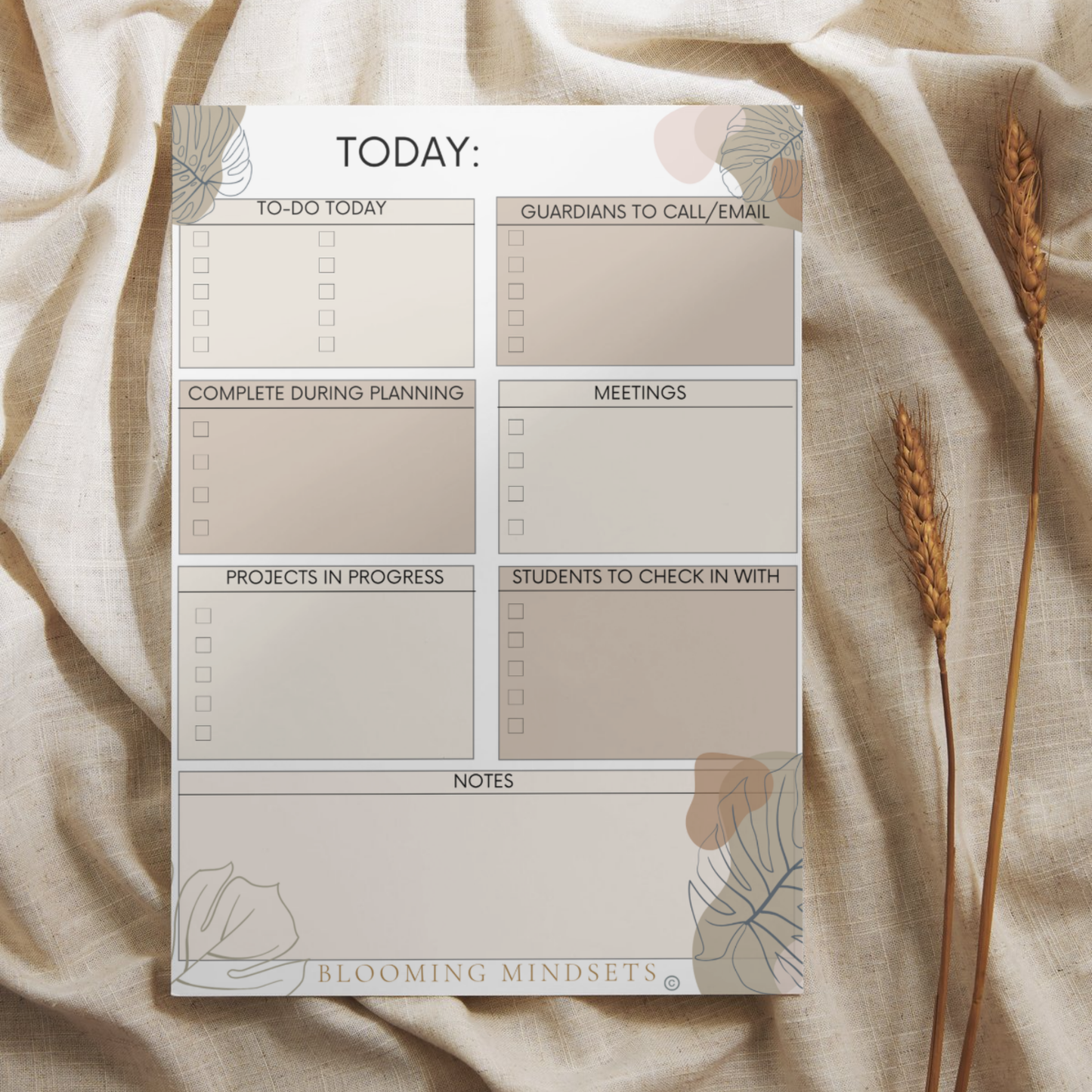 Teacher Notepad Beige