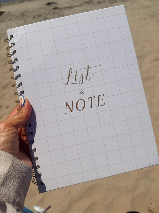 List & Note — Undated 12-Month Planner Notebook with To-Do Lists & Notes Pages