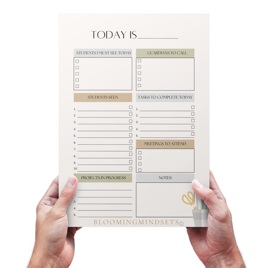 School Counselor Notepad Neutral