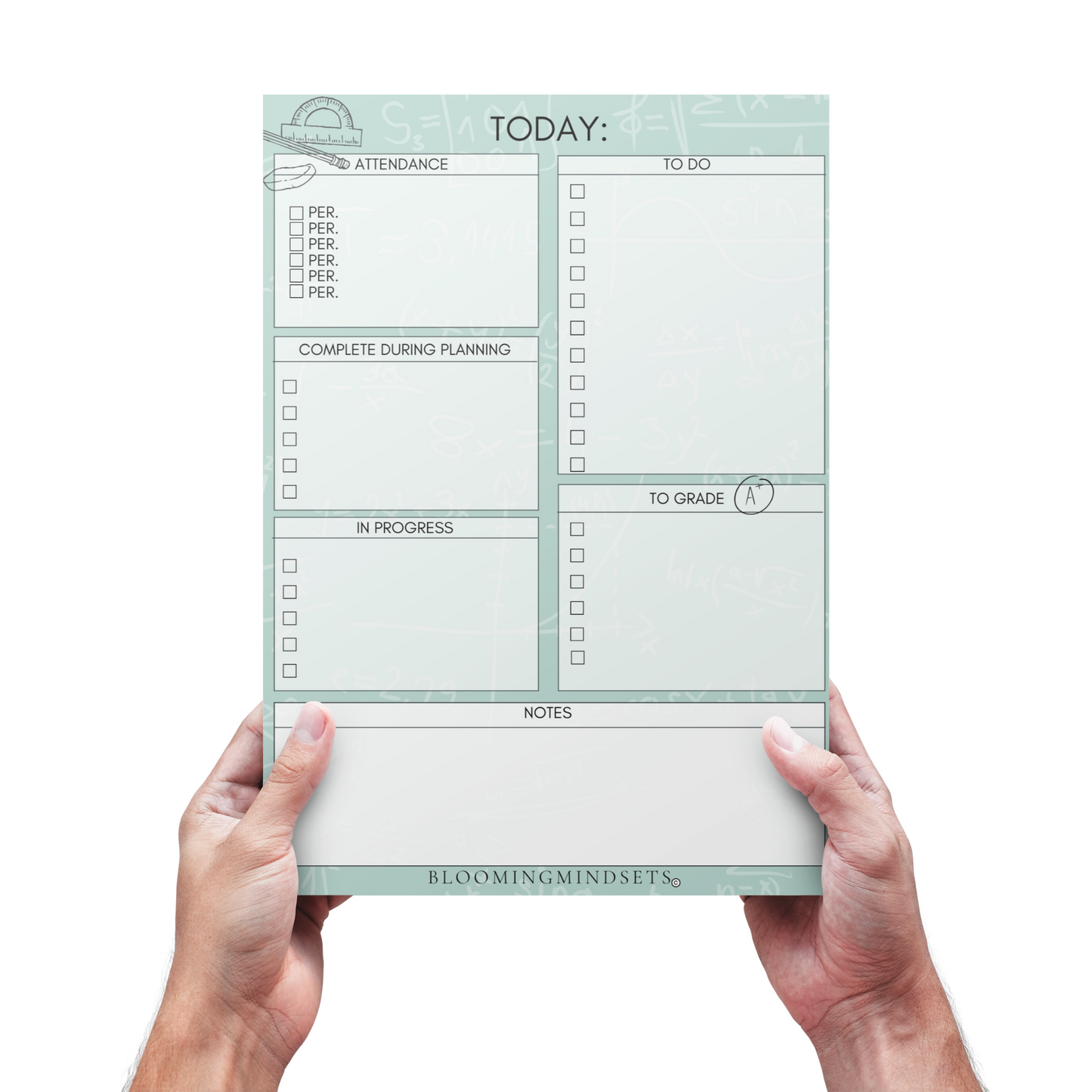 Math Teacher Daily Notepad