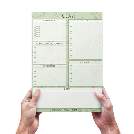 P.E. Teacher Daily Notepad