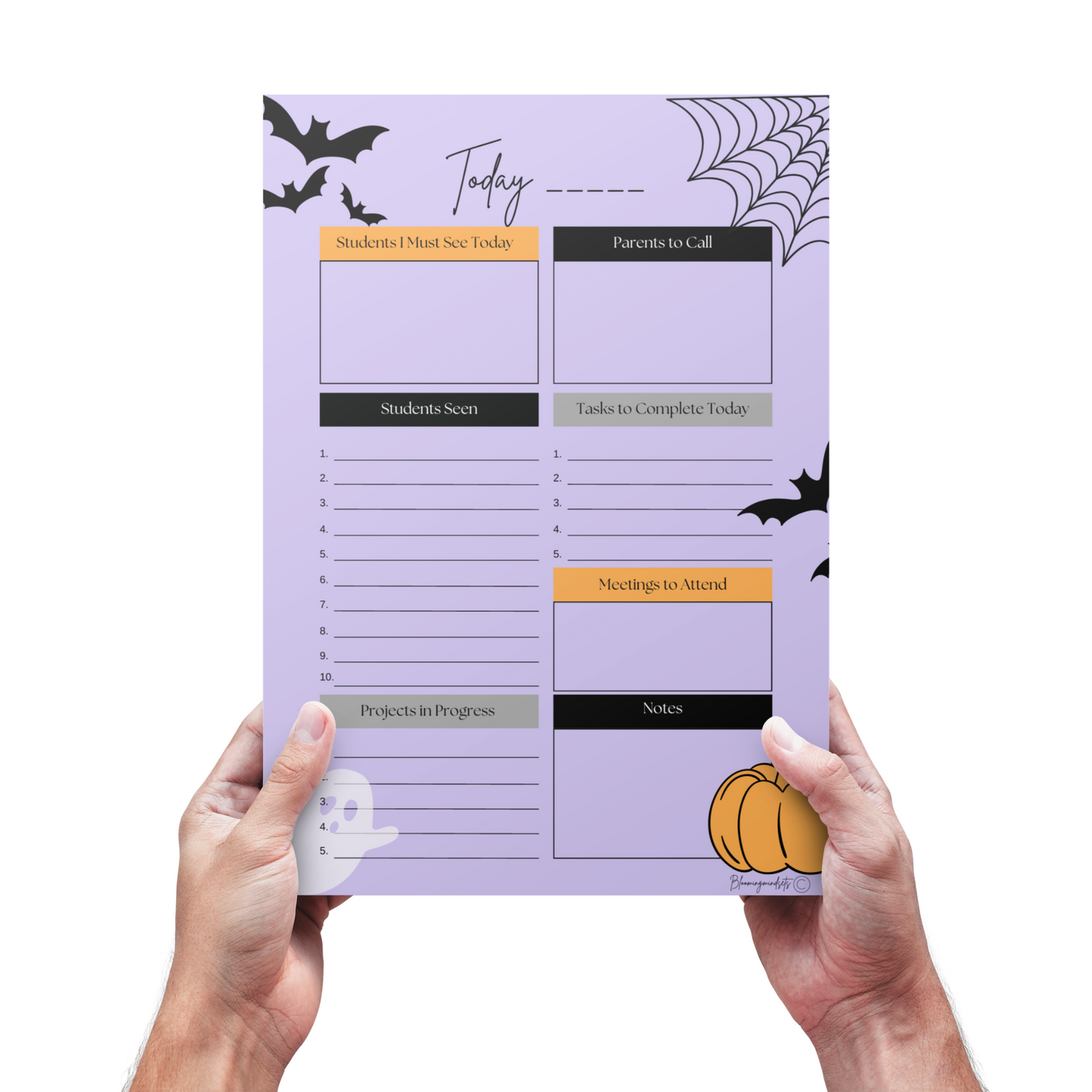 Halloween School Counselor Notepad