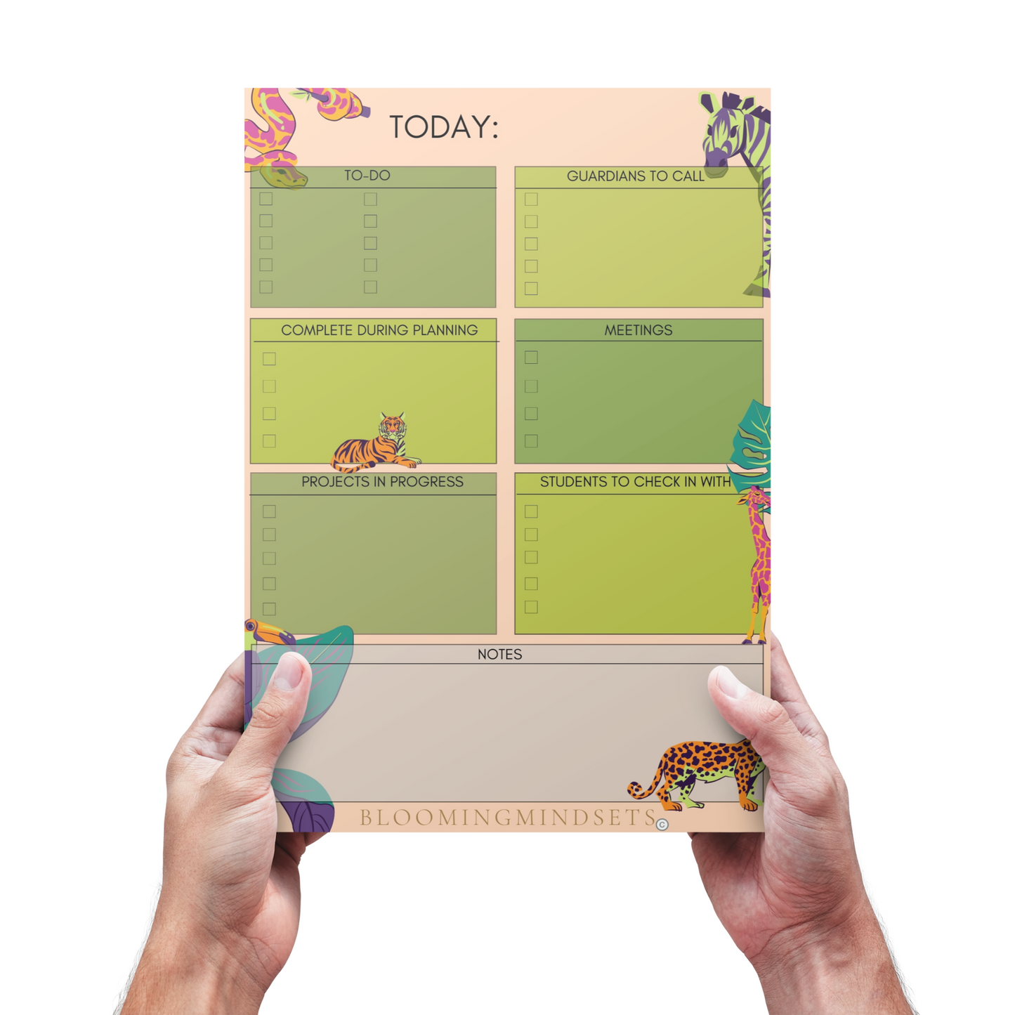 Teacher Safari Daily Notepad