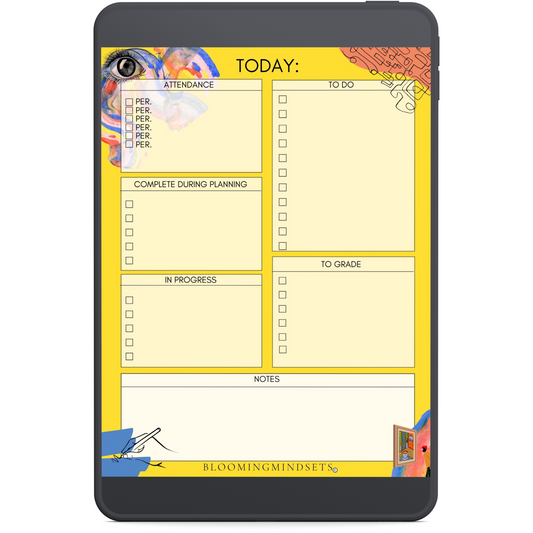 Art Teacher Notepad- Digital Download